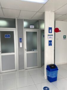 acceso a sala de toma de muestras